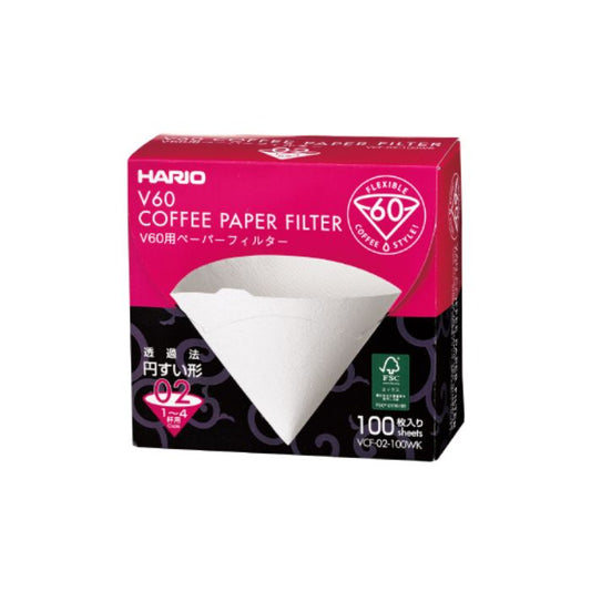 Hario V60 paper filters size 02 – 100 pack